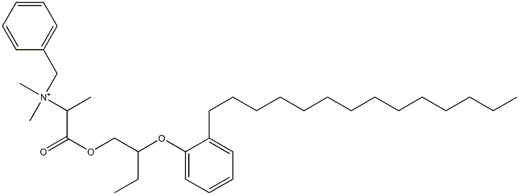 N,N-Dimethyl-N-benzyl-N-[1-[[2-(2-tetradecylphenyloxy)butyl]oxycarbonyl]ethyl]aminium Struktur