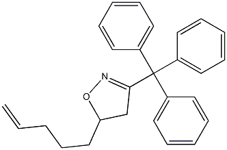 3-Triphenylmethyl-5-(4-pentenyl)-2-isoxazoline Struktur