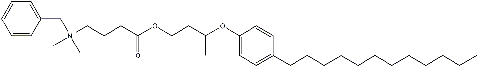 N,N-Dimethyl-N-benzyl-N-[3-[[3-(4-dodecylphenyloxy)butyl]oxycarbonyl]propyl]aminium Struktur