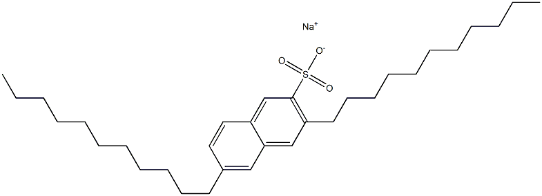 3,6-Diundecyl-2-naphthalenesulfonic acid sodium salt Struktur