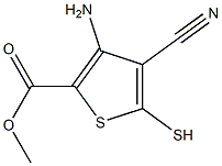 3-Amino-4-cyano-5-mercaptothiophene-2-carboxylic acid methyl ester Struktur