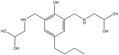 2,6-Bis[[(2,2-dihydroxyethyl)amino]methyl]-4-butylphenol Struktur