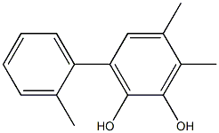 5,6-Dimethyl-3-(2-methylphenyl)benzene-1,2-diol Struktur