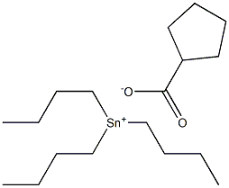 Cyclopentanecarboxylic acid tributyltin(IV) salt Struktur