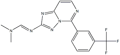 2-Dimethylaminomethyleneamino-5-[3-trifluoromethylphenyl][1,2,4]triazolo[1,5-c]pyrimidine Struktur