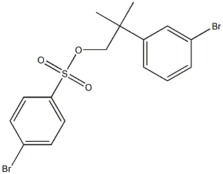 4-Bromobenzenesulfonic acid 2-methyl-2-(3-bromophenyl)propyl ester Struktur