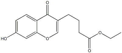 4-(7-Hydroxy-4-oxo-4H-1-benzopyran-3-yl)butyric acid ethyl ester Struktur