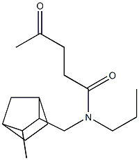 N-[(3-Methyl-2-norbornyl)methyl]-4-oxo-N-propylvaleramide Struktur