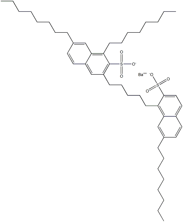 Bis(1,7-dioctyl-2-naphthalenesulfonic acid)barium salt Struktur