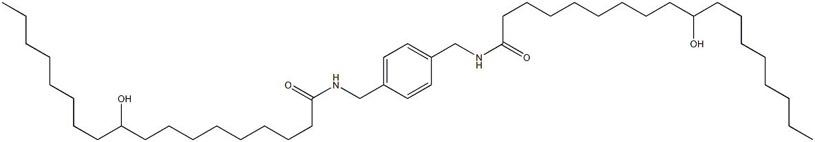 N,N'-(1,4-Phenylenebismethylene)bis(10-hydroxystearamide) Struktur