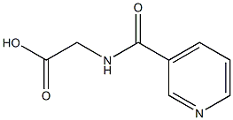 2-[(3-Pyridinylcarbonyl)amino]acetic acid Struktur