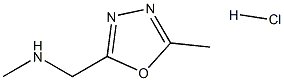 N-Methyl-N-[(5-methyl-1,3,4-oxadiazol-2-yl)methyl]amine hydrochloride Struktur