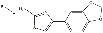 4-Benzo[1,3]dioxol-5-yl-thiazol-2-ylaminehydrobromide Struktur