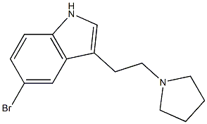 5-bromo-3-(2-(pyrrolidin-1-yl)ethyl)-1H-indole
 Struktur