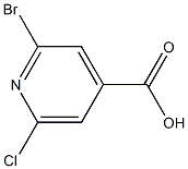 2-Bromo-6-chloro-4-pyridinecarboxylic acid Struktur