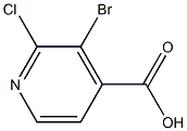 3-Bromo-2-chloro-4-pyridinecarboxylic acid Struktur