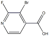 3-Bromo-2-fluoro-4-pyridinecarboxylic acid Struktur