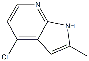 4-chloro-2-methyl-1H-pyrrolo[2,3-b]pyridine Struktur