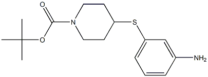 4-(3-Amino-phenylsulfanyl)-piperidine-1-carboxylic acid tert-butyl ester Struktur