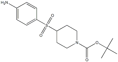 4-(4-Amino-benzenesulfonyl)-piperidine-1-carboxylic acid tert-butyl ester Struktur