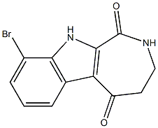 9-bromo-3,4-dihydro azepino[3,4-b]indole-1,5(2H,10H)-dione Struktur