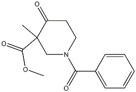 methyl 1-benzoyl-3-methyl-4-oxopiperidine-3-carboxylate Struktur