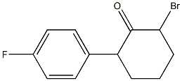 2-broMo-6-(4-fluorophenyl)cyclohexanone Struktur