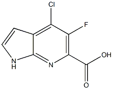 4-Chloro-5-fluoro-1H-pyrrolo[2,3-b]pyridine-6-carboxylic acid Struktur