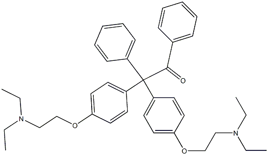 2,2-Bis[4-[2-(DiethylaMino)ethoxy]phenyl]-1,2-diphenylethanone Struktur