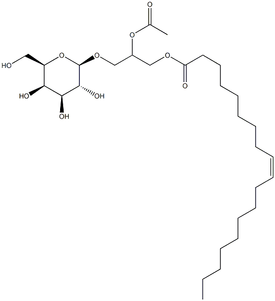 1-O-Oleoyl-2-O-acetyl-3-O-(b-D-galactopyranosyl) syn-glycerol Struktur