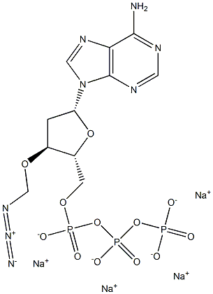 3'-O-Azidomethyl 2'-deoxyadenosine 5'-O-triphosphate sodium salt Struktur