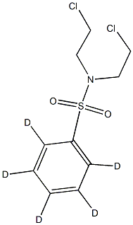 N,N-Bis(2-chloroethyl)benzenesulfonamide-d5 Struktur