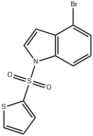 4-bromo-1-(2-thienylsulfonyl)-1H-indole Struktur