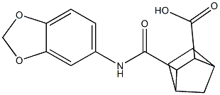 3-[(1,3-benzodioxol-5-ylamino)carbonyl]bicyclo[2.2.1]heptane-2-carboxylic acid Struktur