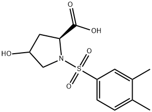 1-[(3,4-dimethylbenzene)sulfonyl]-4-hydroxypyrrolidine-2-carboxylic acid Struktur