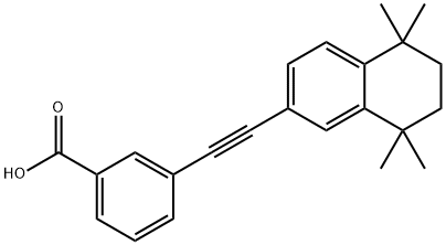 3-[2-(5,6,7,8-Tetrahydro-5,5,8,8-tetramethyl-2-naphthalenyl)ethynyl]benzoic acid Struktur