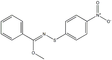 (Z)-(methyl N-[(4-nitrophenyl)sulfanyl]benzenecarboximidate) Struktur