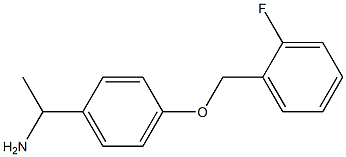 1-{4-[(2-fluorophenyl)methoxy]phenyl}ethan-1-amine Struktur