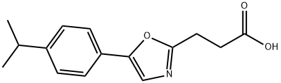 3-{5-[4-(propan-2-yl)phenyl]-1,3-oxazol-2-yl}propanoic acid Struktur