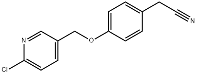 2-{4-[(6-chloropyridin-3-yl)methoxy]phenyl}acetonitrile Struktur