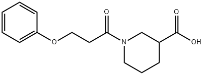 1-(3-phenoxypropanoyl)piperidine-3-carboxylic acid Struktur