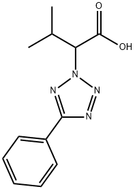 3-methyl-2-(5-phenyl-2H-1,2,3,4-tetrazol-2-yl)butanoic acid Struktur