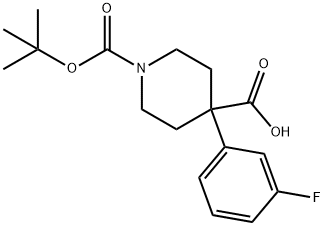 1-BOC-4-(3-FLUOROPHENYL)-4-PIPERIDINEDICARBOXYLIC ACID price.