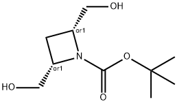 cis-2,4-Bis-hydroxymethyl-azetidine-1-carboxylic acid tert-butyl ester Struktur