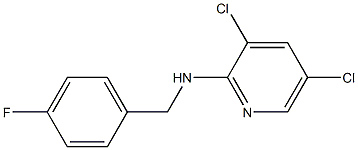 3,5-dichloro-N-[(4-fluorophenyl)methyl]pyridin-2-amine Struktur