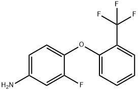 3-fluoro-4-[2-(trifluoromethyl)phenoxy]aniline Struktur