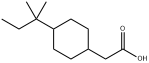 2-[4-(2-methylbutan-2-yl)cyclohexyl]acetic acid Struktur