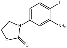 3-(3-amino-4-fluorophenyl)-1,3-oxazolidin-2-one Struktur