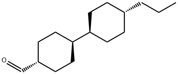 4'-trans-propyl-1,1'-bicyclohexyl-4-trans-carboxaldehyde Struktur