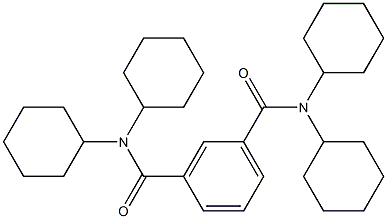 N,N,N',N'-tetracyclohexyl-1,3-benzenedicarboxamide Struktur